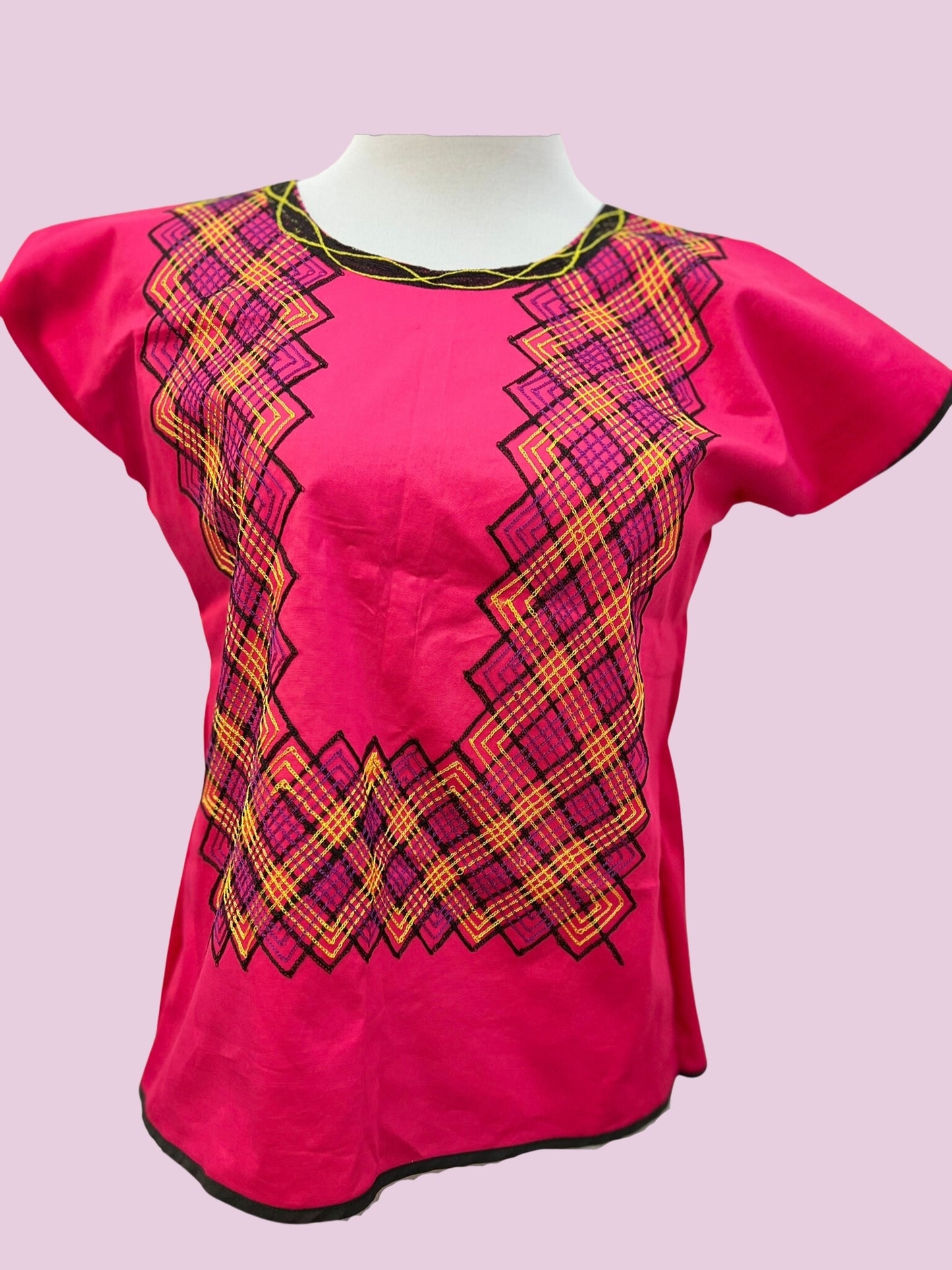 Blusa de cadenilla fina rosa