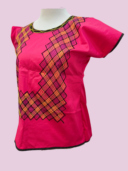 Blusa de cadenilla fina rosa