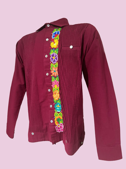 Guayabera Floral del Istmo, vino de lino